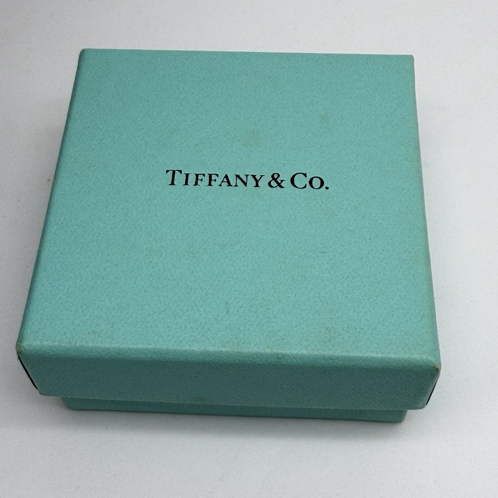 EMPTY Tiffany & Co Blue Jewelry Gift Box with Cotton Filling 3"x 3"x1.25"